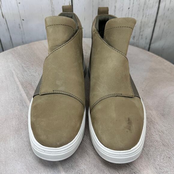 Timberland Womens Londyn Pull-On Chelsea Sneakers Size 7 Taupe Olive Green - Picture 12 of 13